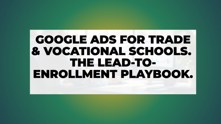 nn.partners hero: Google Ads for trade and vocational schools, the lead-to-enrollment playbook.
