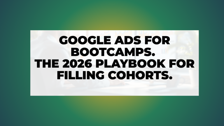 nn.partners hero: Google Ads for Bootcamps, the 2026 playbook for filling cohorts.