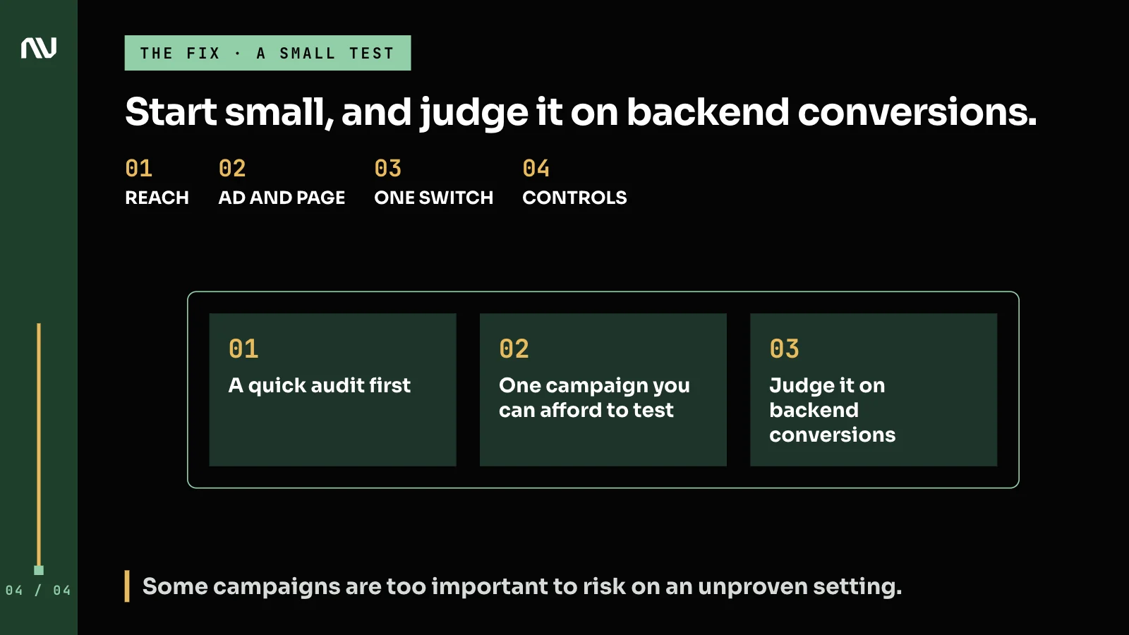 A 3-step test plan for AI Max: audit first, test on one campaign, judge on backend conversions.