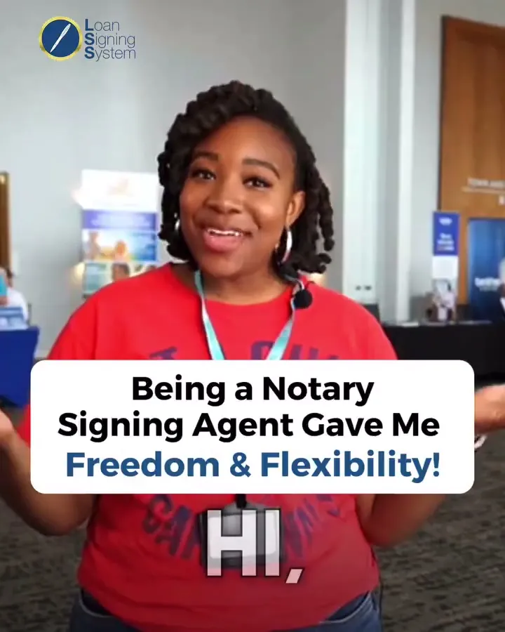 Video still of Brittany Chapman, a signing agent, speaking to camera under a headline about freedom and flexibility